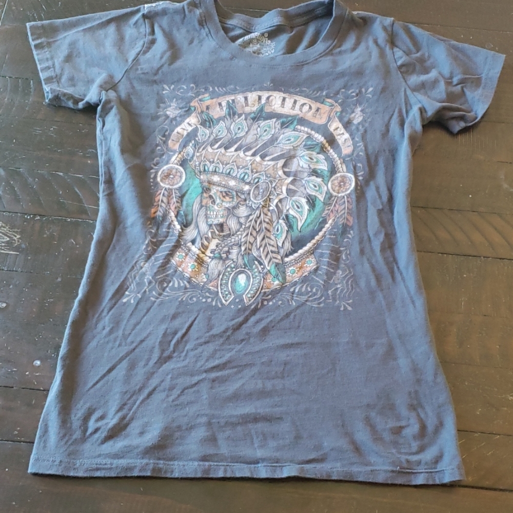 Affliction Indian skull S